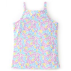 Babyhug 100% Cotton Sleeveless Slips Floral & Heart Print Pack of 3 - Pink Blue & Purple