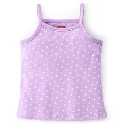 Babyhug 100% Cotton Sleeveless Slips Floral & Heart Print Pack of 3 - Pink Blue & Purple