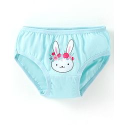 Babyhug 100% Cotton Panties Floral Print Pack of 3 - Pink & Blue