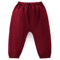 Babyhug Full Sleeves Sweater Set Deer Design- Maroon