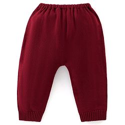 Babyhug Full Sleeves Sweater Set Deer Design- Maroon
