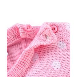 Babyhug Full Sleeves Sweater Set Bunny Design- Pink