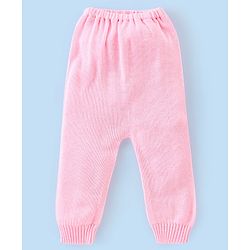 Babyhug Full Sleeves Sweater Set Stripes Design- White & Pink