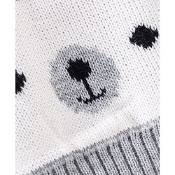 Babyhug Full Sleeves Sweater Set Bunny Design- Grey