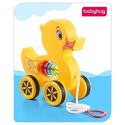 Babyhug Giraffe Pull Along Toy - Multicolor