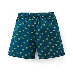 Babyhug Cotton Woven Boxers Leaf & Boat Print Pack Of 3- Yellow Green & Blue