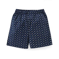 Babyhug Cotton Woven Elasticated Boxers with Checks & Beach Print Pack of 3 - Turquoise & Navy Blue