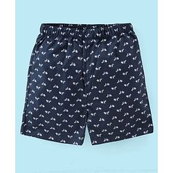 Babyhug Cotton Woven Boxers Scooter & Palms Leafs Print Pack Of 3 - Blue White & Green