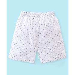 Babyhug Cotton Woven Boxers Scooter & Palms Leafs Print Pack Of 3 - Blue White & Green