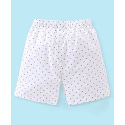 Babyhug Cotton Woven Boxers Scooter & Palms Leafs Print Pack Of 3 - Blue White & Green