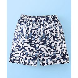 Babyhug Cotton Woven Elasticated Boxers with Checks & Stars Print Pack of 3 - Blue & Brown