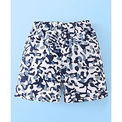Babyhug Cotton Woven Elasticated Boxers with Checks & Stars Print Pack of 3 - Blue & Brown