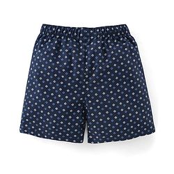 Babyhug Cotton Woven Elasticated Boxers with Stars Print Pack of 3 - Navy Blue & Red