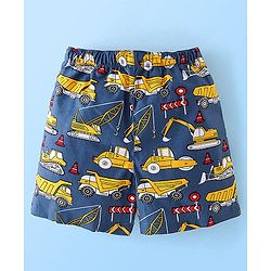 Babyhug Cotton Woven Boxers Stars & Crane Print Pack Of 3- Red White & Blue