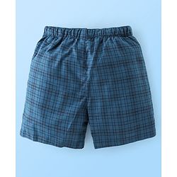 Babyhug Cotton Woven Boxers Print Lion & Text Print Pack of 3 - White & Blue
