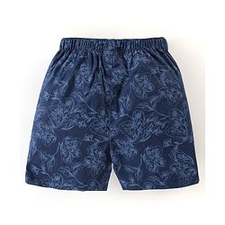 Babyhug Cotton Woven Boxers Camo & Leaf Print Pack Of 3- Blue & White