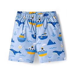 Babyhug Cotton Woven Regular Boxers Jungle Print Pack of 3 - Green & Blue
