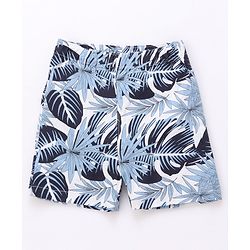 Babyhug Cotton Woven Regular Boxers Jungle Print Pack of 3 - Green & Blue