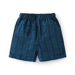 Babyhug Cotton Woven Boxers Star & Checks Print Pack Of 3- Blue & Red