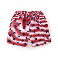 Babyhug Cotton Woven Boxers Star & Checks Print Pack Of 3- Blue & Red
