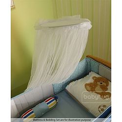 Babyhug Kelly Wooden Cot with Detachable Bassinet & Mosquito Net  Natural| Adjustable Height| Wheels for Easy Movement| Easy to Assemble| Foldable Side Rail| Foldable Table|  Storage Space