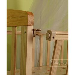 Babyhug Kelly Wooden Cot with Detachable Bassinet & Mosquito Net  Natural| Adjustable Height| Wheels for Easy Movement| Easy to Assemble| Foldable Side Rail| Foldable Table|  Storage Space