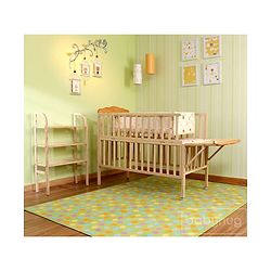 Babyhug Lily Wooden Cot with Detachable Bassinet & Side Shelf - Light Brown| Adjustable Height| Wheels for Easy Movement| Easy to Assemble| Mosquito Net| Foldable Side Rail|Extendable Head Board