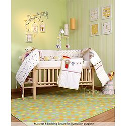 Babyhug Lily Wooden Cot with Detachable Bassinet & Side Shelf Light Brown/ Natural | Adjustable Height| Wheels for Easy Movement|Easy to Assemble| Mosquito Net|Foldable Side Rail|Extendable Head Board