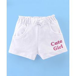 Babyhug 100% Cotton Knit Half Sleeves Top with Shorts Tie Dye Print - Pink & White