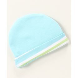 Babyhug 100% Cotton Cap Mittens & Booties Bear Print- Blue Cap Diameter- 10 Cm, Mittens Dim- 9.5 Cm, Booties Dim- 10.5 Cm, No of Pcs- 5, Size- 0-3M
