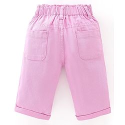 Babyhug Cotton Stretchable Capri Solid- Lilac