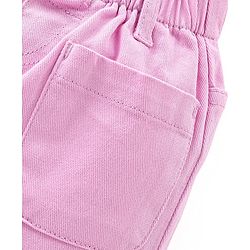 Babyhug Cotton Stretchable Capri Solid- Lilac