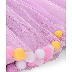 Babyhug 100% Cotton Half Sleeves Top and Skirt Butterfly Printed - Yellow & Lilac