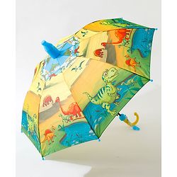 Babyhug Free Size Umbrella  Dino Print - Multicolour