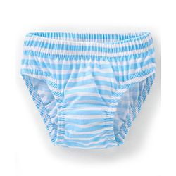 Babyhug 100% Cotton Knit Antibacterial Panties Stripes & Butterfly Print Pack of 3 - Pink & Blue
