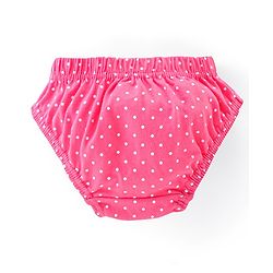 Babyhug 100% Cotton Antibacterial Panties Polka Dot Print Pack of 5 - Pink Blue & Yellow