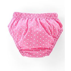 Babyhug 100% Cotton Antibacterial Panties Polka Dot Print Pack of 5 - Pink Blue & Yellow