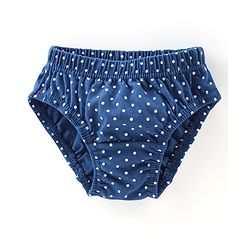 Babyhug 100% Cotton Antibacterial Panties Polka Dot Print Pack of 5 - Pink Blue & Yellow