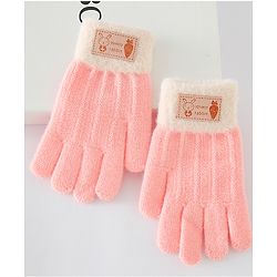 Babyhug Gloves With Rabbit Patch - Navy Blue