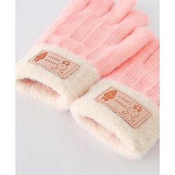 Babyhug Gloves With Rabbit Patch - Navy Blue