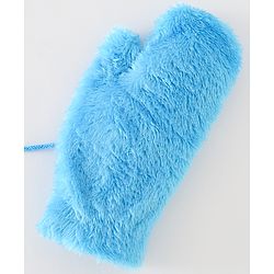 Babyhug Gloves With Text Patch - Blue