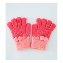 Babyhug Solid Gloves with Pom Pom - Red