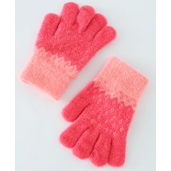 Babyhug Solid Gloves with Pom Pom - Red