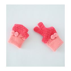 Babyhug Solid Gloves with Pom Pom - Red