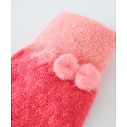 Babyhug Solid Gloves with Pom Pom - Red