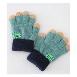 Babyhug Gloves With Crocodile Patch - Green