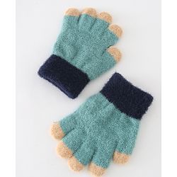 Babyhug Gloves With Crocodile Patch - Green
