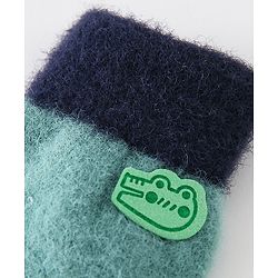 Babyhug Gloves With Crocodile Patch - Green