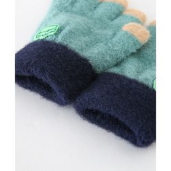 Babyhug Gloves With Crocodile Patch - Green