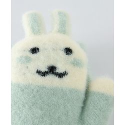 Babyhug Gloves with Face Design - Light Green